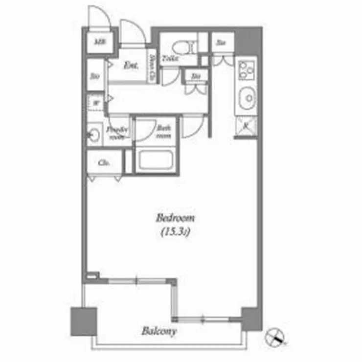 白金台アパートメント 4階階 間取り