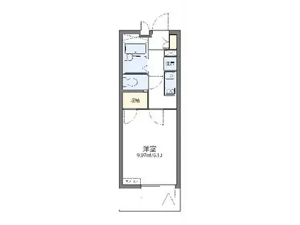 レオパレスリナフェリーチェ(1K/4階)の間取り写真