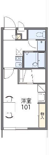 レオパレス桐ヶ丘(1K/1階)の間取り写真