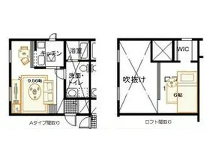プリマ サラ カリーノ(ワンルーム/1階)の間取り写真