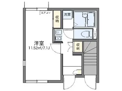 レオネクスト呼続(1K/1階)の間取り写真