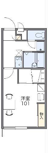 レオパレスアズール(1K/2階)の間取り写真