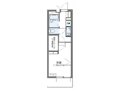 レオパレスマローネ(1K/2階)の間取り写真