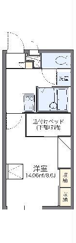 レオパレス忍(1K/2階)の間取り写真