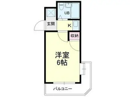 カレッジタウンウィング(1K/2階)の間取り写真