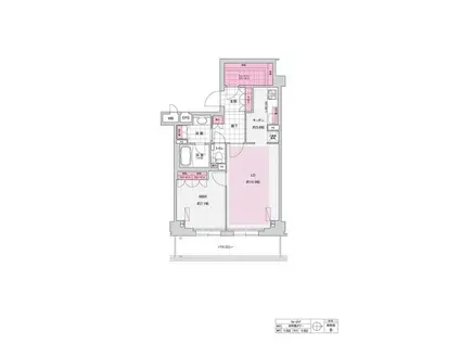 本町橋タワー(1LDK/17階)の間取り写真