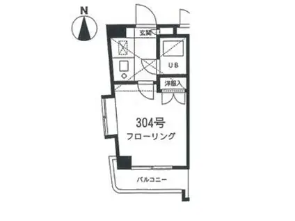 オークヒル高円寺(1K/2階)の間取り写真