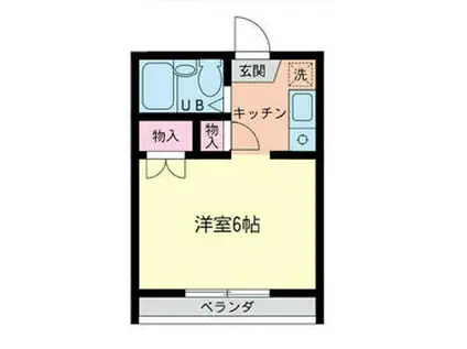 KAWASUMIハイツ(1K/2階)の間取り写真