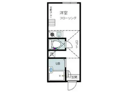 ルフィーナ尻手(ワンルーム/2階)の間取り写真