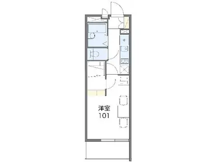 レオパレス松坂(1K/2階)の間取り写真