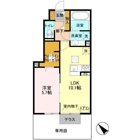 コンフォールコートⅡ(1LDK/1階)の間取り写真