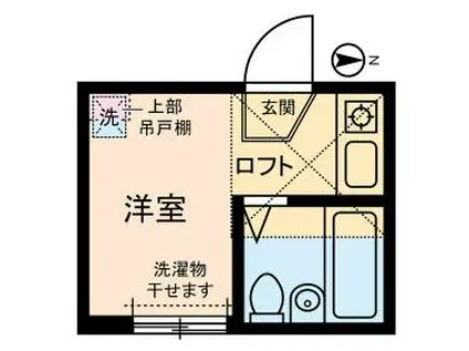 ライフピア松ノ木A棟(ワンルーム/2階)の間取り写真