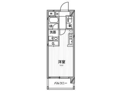 アーデン千里中央(ワンルーム/2階)の間取り写真
