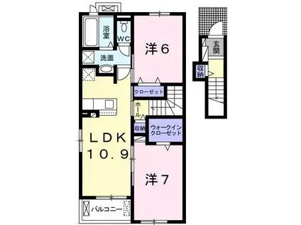 グレイス アイリス Ⅱ(2LDK/2階)の間取り写真