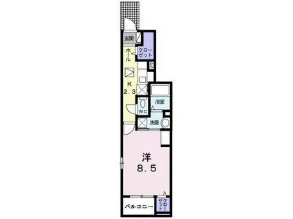 アリエッタさんたかね(1K/1階)の間取り写真