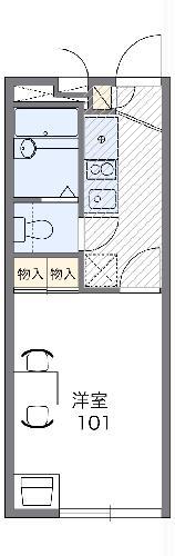 レオパレスつばさ(1K/2階)の間取り写真