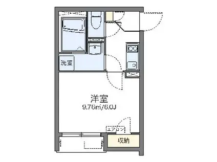 レオネクストコンフォート汐入Ⅱ(1K/1階)の間取り写真