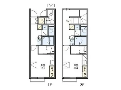 レオパレスA&K(1K/1階)の間取り写真
