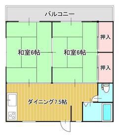 メゾンスカイ(2DK/1階)の間取り写真