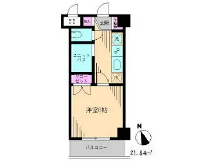 エスペランサ板橋(1K/5階)の間取り写真