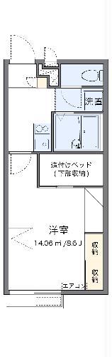 レオパレスアドヴァンテージ(1K/2階)の間取り写真
