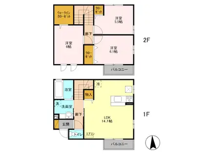 ツインコート簗瀬(3LDK)の間取り写真