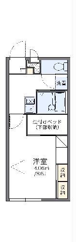 レオパレス大門(1K/2階)の間取り写真