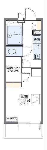 レオパレスリオⅡ(1K/3階)の間取り写真