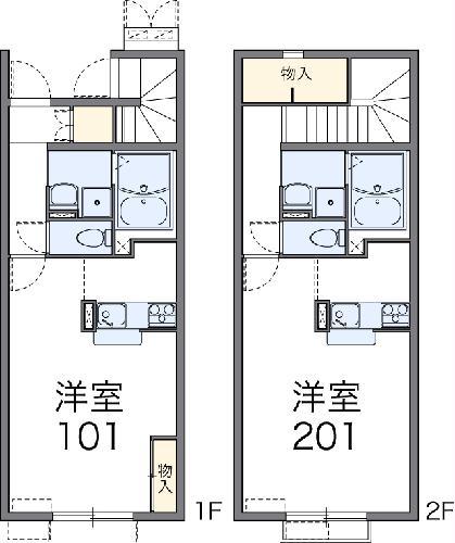 レオネクストみち(1K/1階)の間取り写真