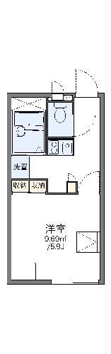 レオパレスリヴァージュオカベ(1K/2階)の間取り写真