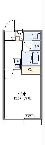 レオパレスなごみ(1K/1階)の間取り写真