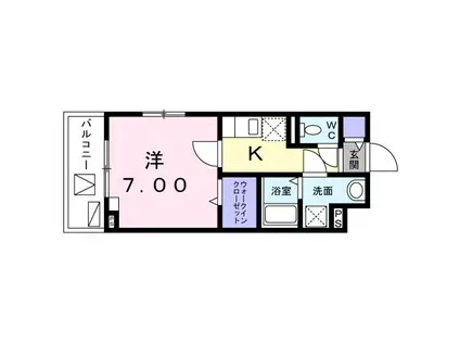 FEEJU田園調布(1K/3階)の間取り写真