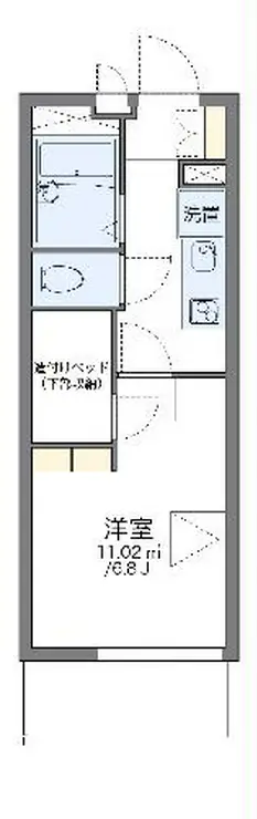 レオパレス蘇我加藤II 2階階 間取り