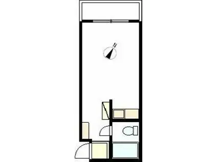 タイヨウハイム(ワンルーム/2階)の間取り写真