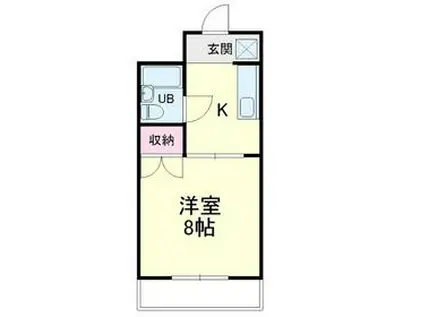 メゾン池の沢(1DK/4階)の間取り写真