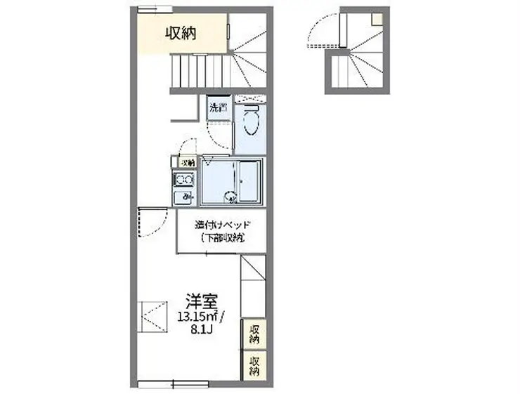レオパレスかんな 2階階 間取り