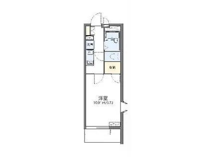 レオパレスエントピア (1K/2階)の間取り写真