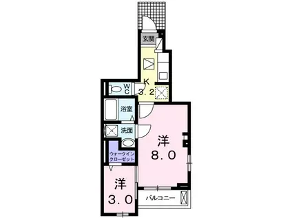 MJフォレスト(2K/1階)の間取り写真