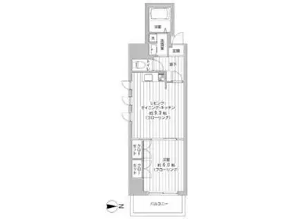 スカイコート中野第2(1LDK/6階)の間取り写真
