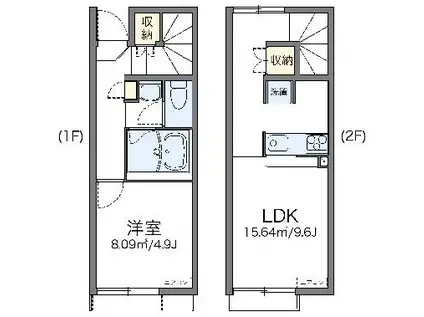 レオネクスト葵一番館(1LDK/1階)の間取り写真