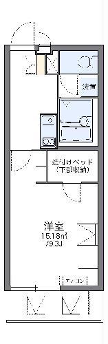 レオパレスレオテクノポリス(1K/2階)の間取り写真