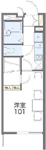 レオパレス栄(1K/4階)の間取り写真