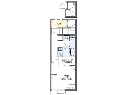 レオネクストまぐのりあ(1K/2階)の間取り写真