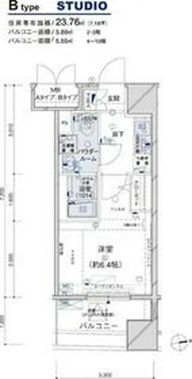 メインステージ江戸川橋III 8階階 間取り