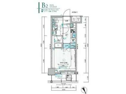 メインステージ川口ウエスト(1K/6階)の間取り写真