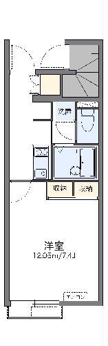 レオネクスト藤(1K/1階)の間取り写真