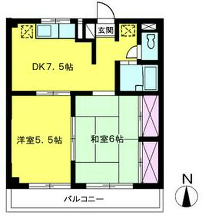 エステートピアカモシタ 1階階 間取り