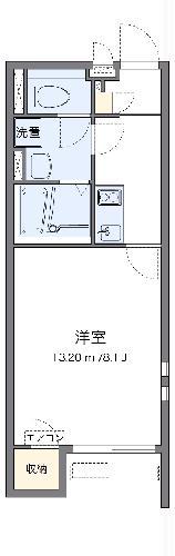 クレイノ寺津(1K/1階)の間取り写真