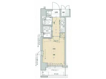 エステムコート梅田・リトリーヴ(1K/11階)の間取り写真