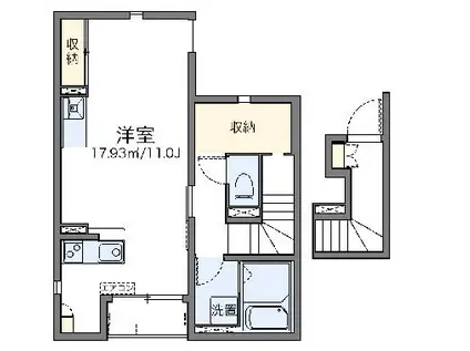 レオネクスト天晴Ⅱ(ワンルーム/2階)の間取り写真